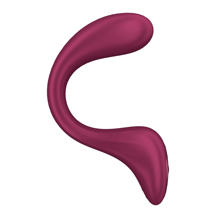 Satisfyer G For Goddess 2 - G-Spot Rabbit Vibrator in Wine Red, angled view