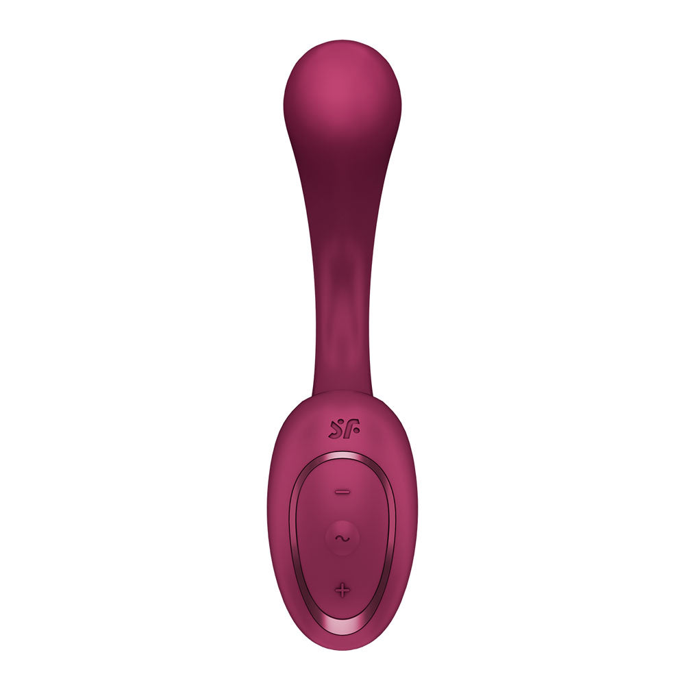 Satisfyer G For Goddess 2 - G-Spot Rabbit Vibrator in Wine Red, side profile