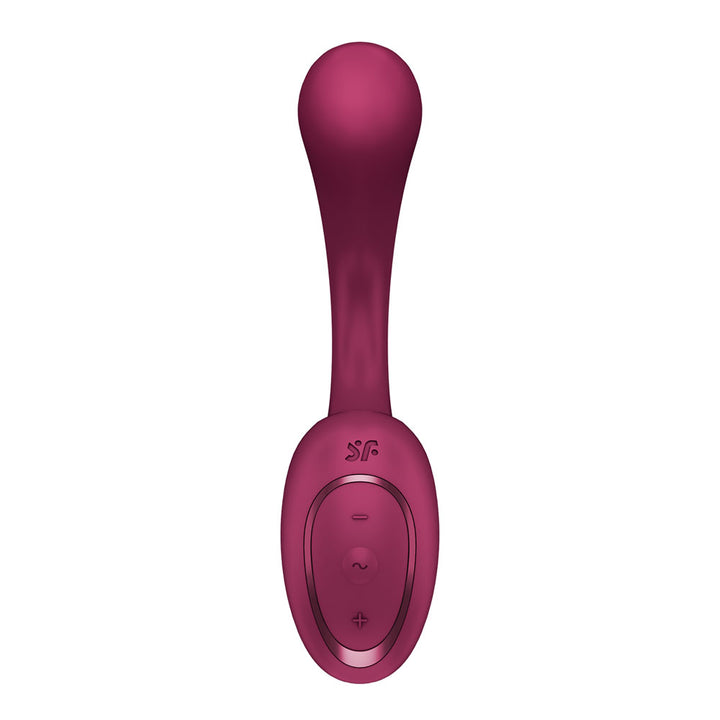 Satisfyer G For Goddess 2 - G-Spot Rabbit Vibrator in Wine Red, side profile