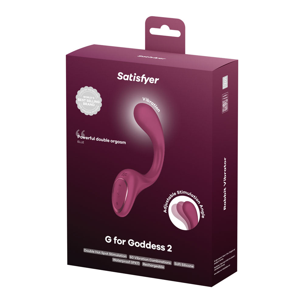 Satisfyer G For Goddess 2 - G-Spot Rabbit Vibrator in Wine Red retail box