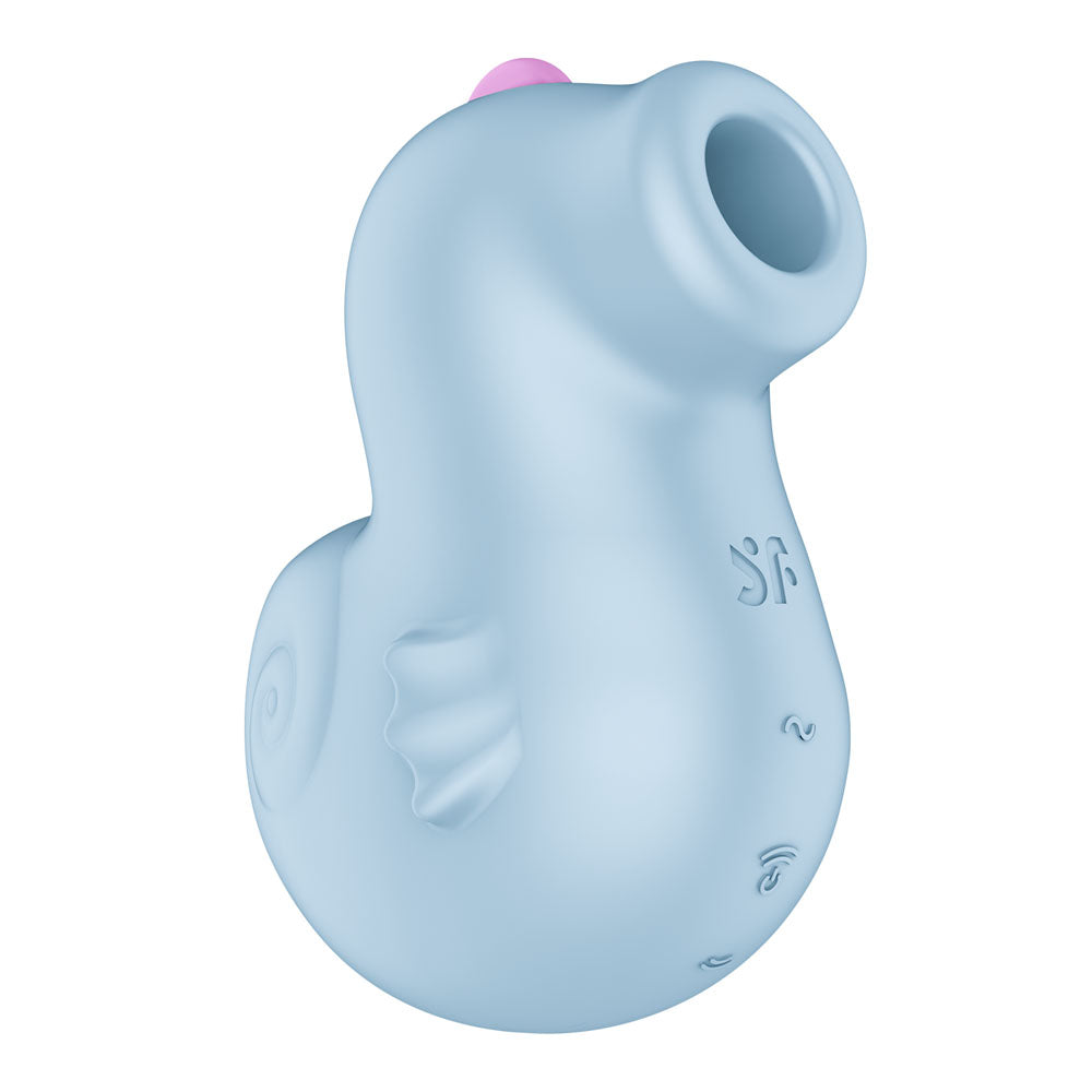 Satisfyer Sea Pony - Vibrating Air Pulse Stimulator in Baby Blue, front view