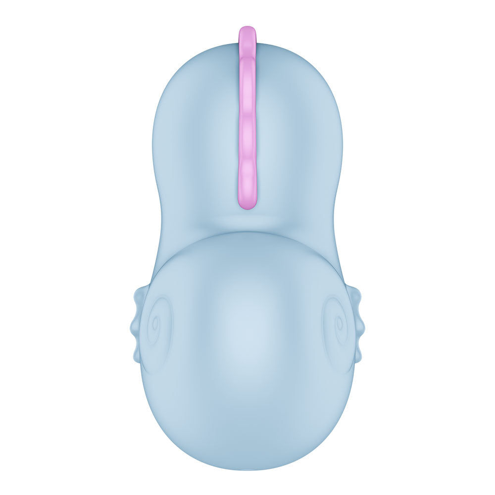 Satisfyer Sea Pony - Vibrating Air Pulse Stimulator in Baby Blue, back view