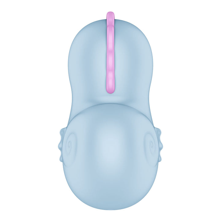 Satisfyer Sea Pony - Vibrating Air Pulse Stimulator in Baby Blue, back view
