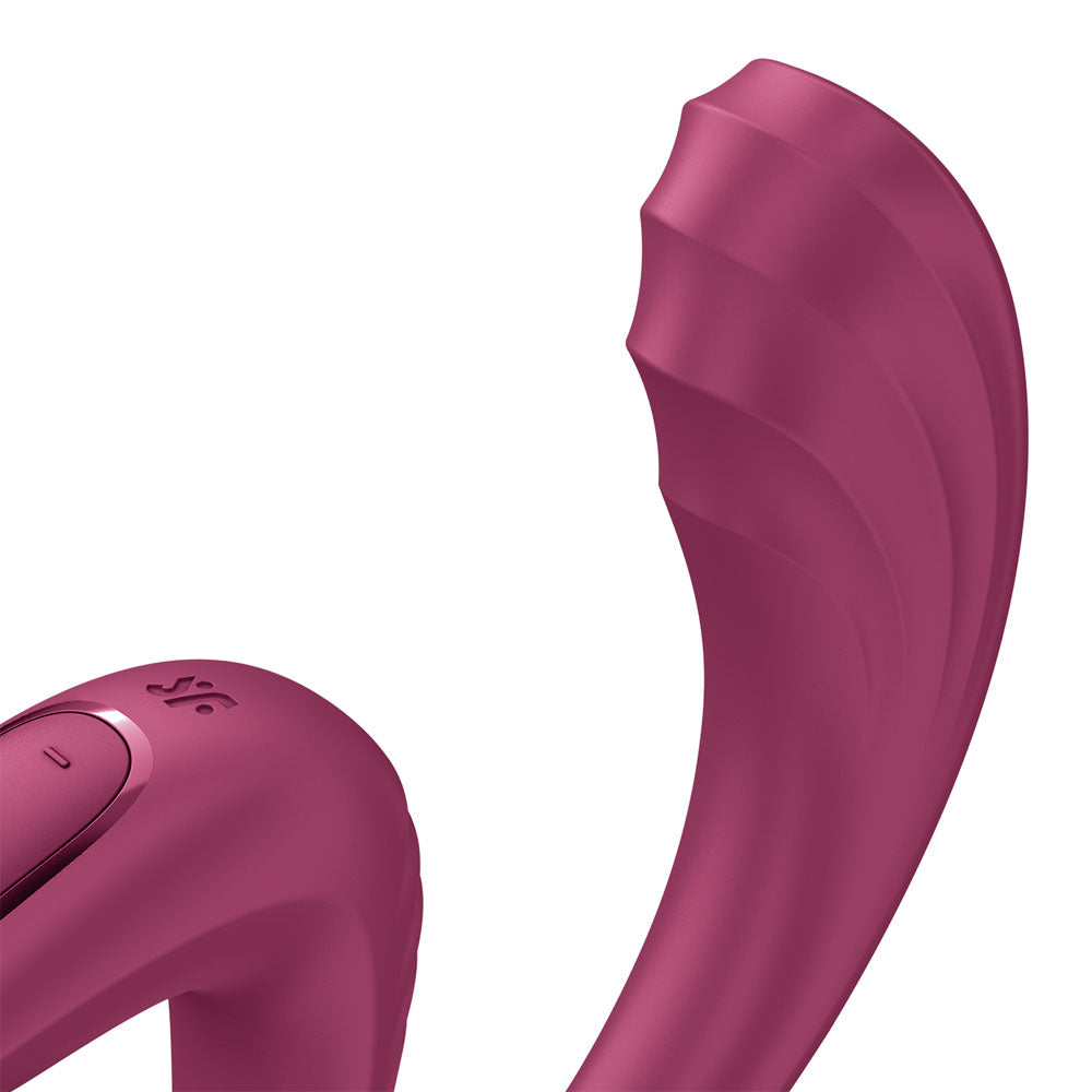 Satisfyer G For Goddess 3 in Wine Red, close-up detail