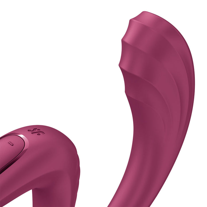 Satisfyer G For Goddess 3 in Wine Red, close-up detail