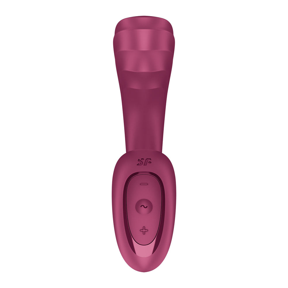Satisfyer G For Goddess 3 in Wine Red, side profile