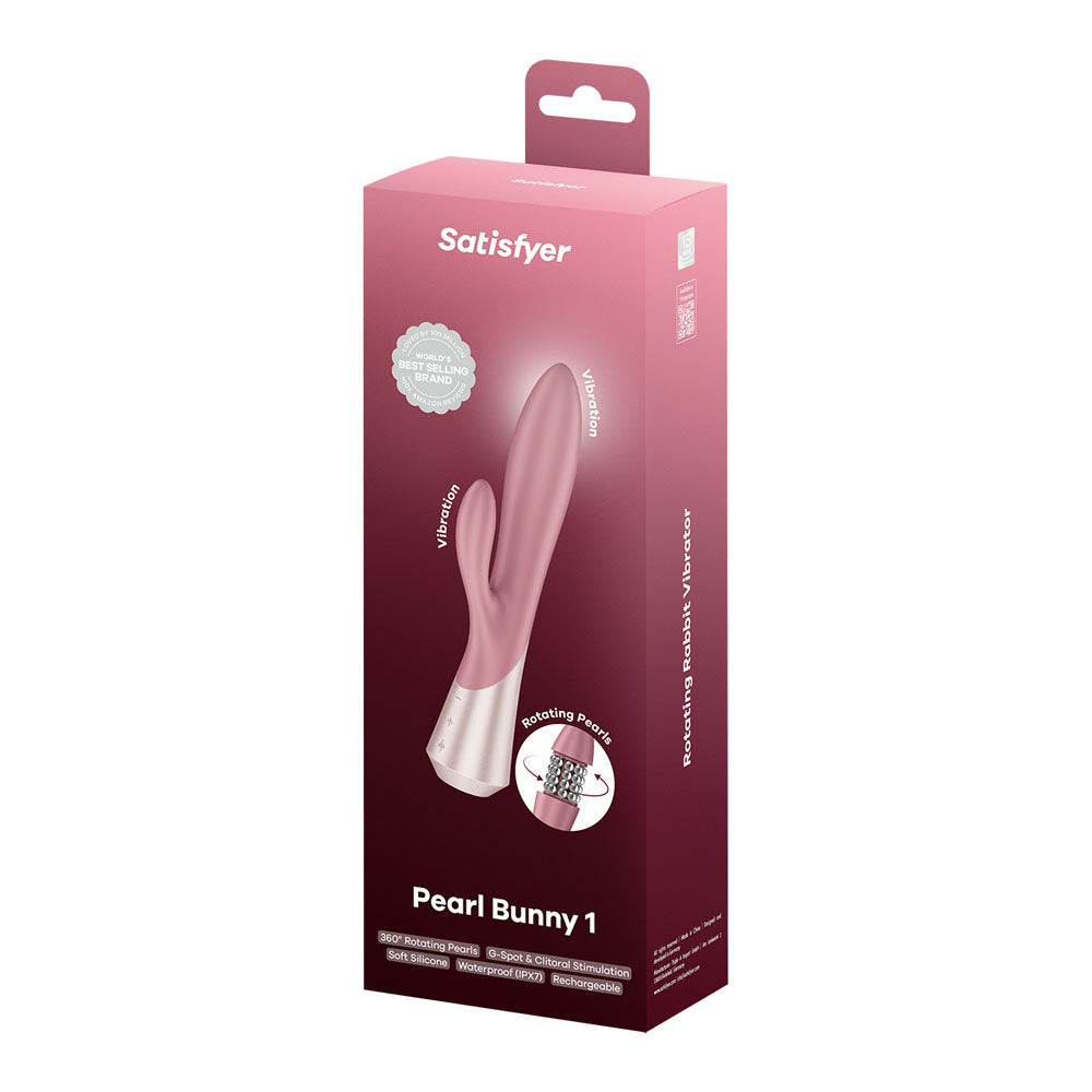 Satisfyer Pearl Bunny 1 - Rotating Rabbit Vibrator in Pink retail box