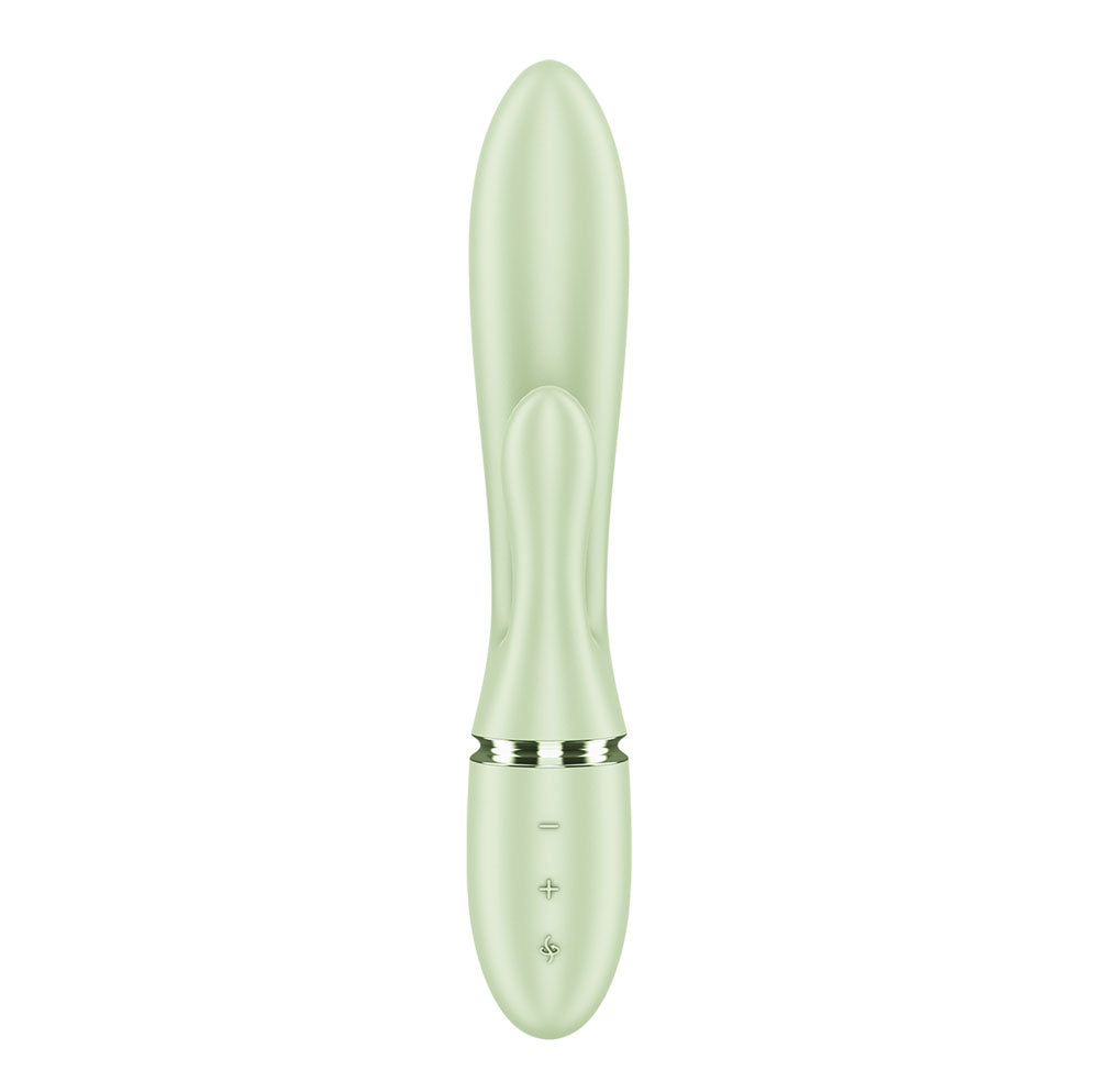 Satisfyer Pearl Bunny 2 in Light Green, angled view