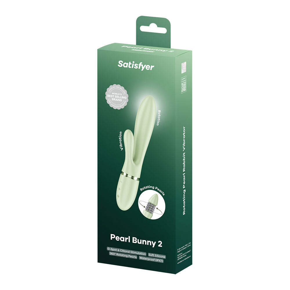 Satisfyer Pearl Bunny 2 in Light Green retail box