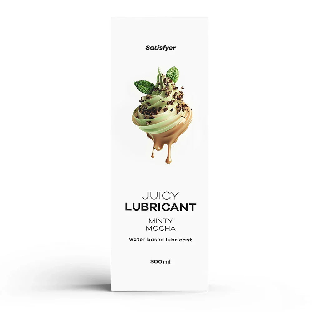 Satisfyer Juicy Lubricant 300ml, Minty Mocha carton