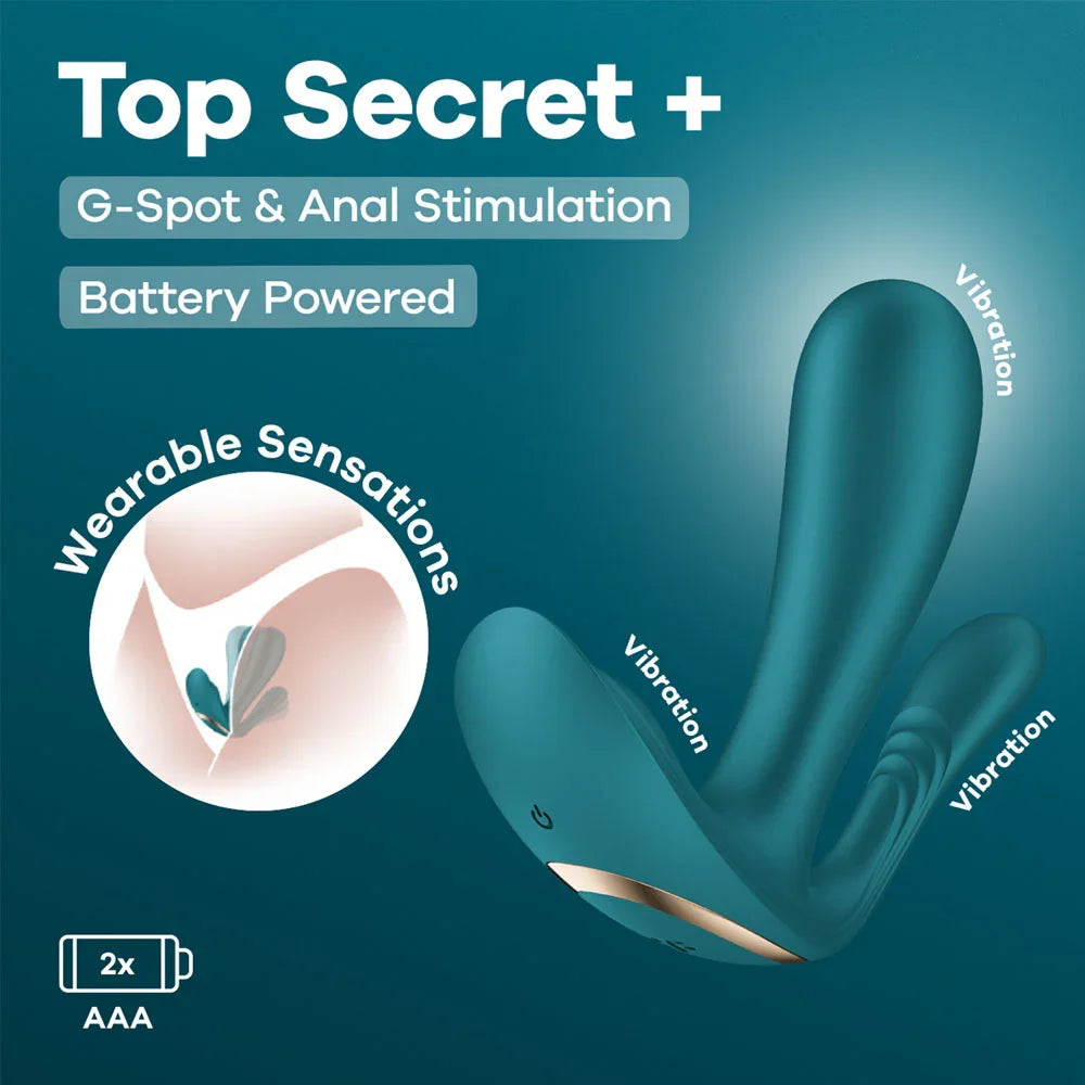 Satisfyer Top Secret+ Wearable Vibrator, Green