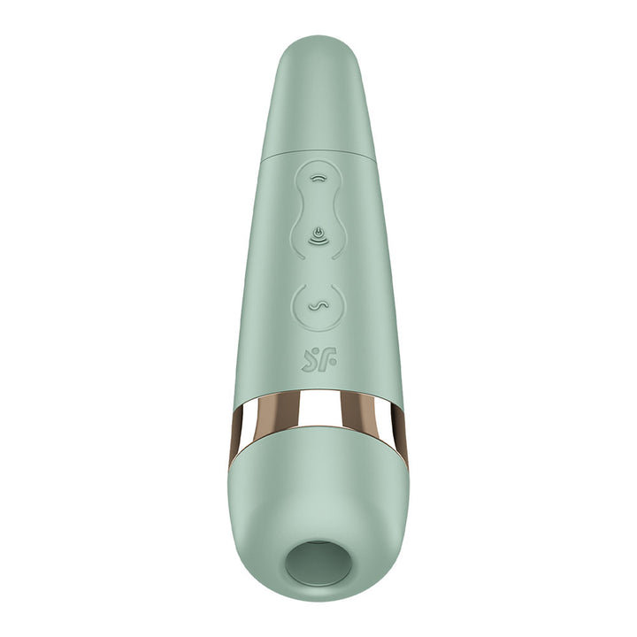 Satisfyer Pro 3+ Battery Series - Mint - Mint Green Air Pulse Clitoral Stimulator with Vibration