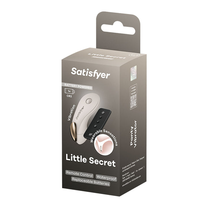 Satisfyer Little Secret - Remote Control Panty Vibrator in Beige retail box