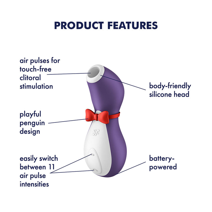 Satisfyer Penguin - Battery Series - Purple Air Pulse Clitoral Stimulator