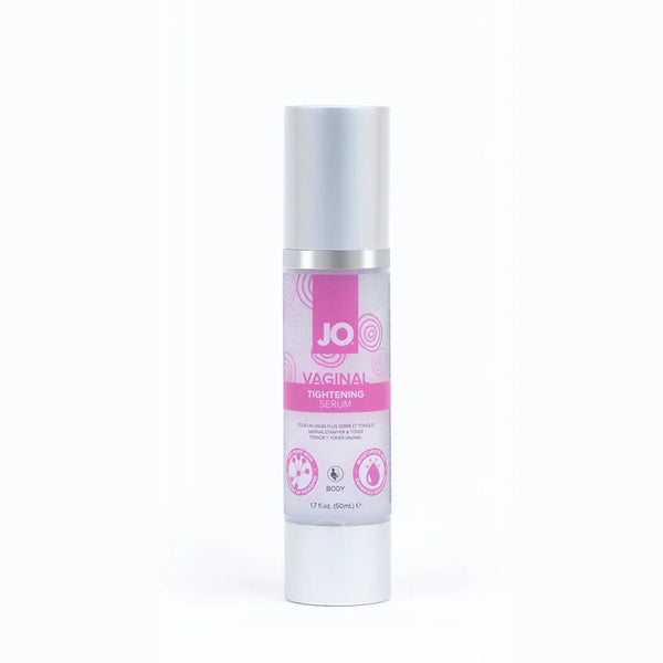 JO Vaginal Tightening Serum, 50 ml pale pink airless pump bottle