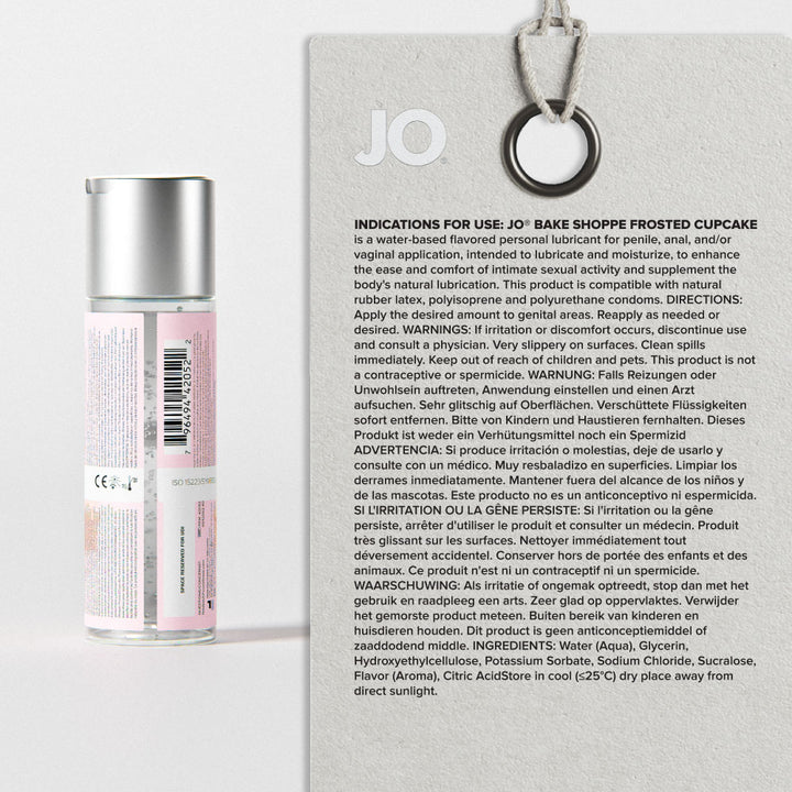 JO Bake Shoppe - Frosted Cupcake - Frosted Cupcake Flavoured Water Based Lubricant - 60 ml Bottle