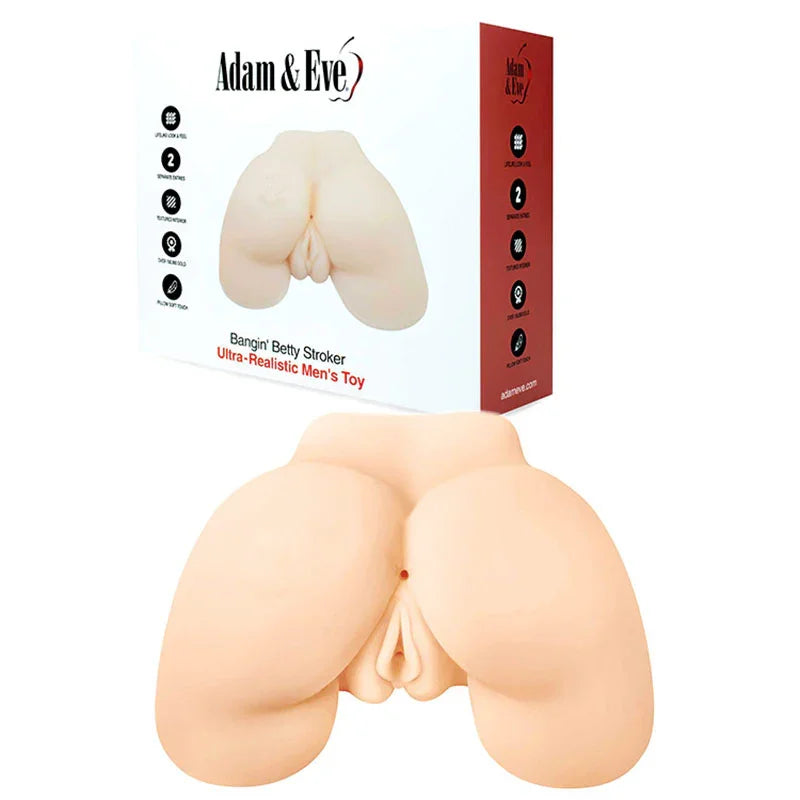 Bangin' Betty rear mould in Flesh below its white Adam & Eve stroker box