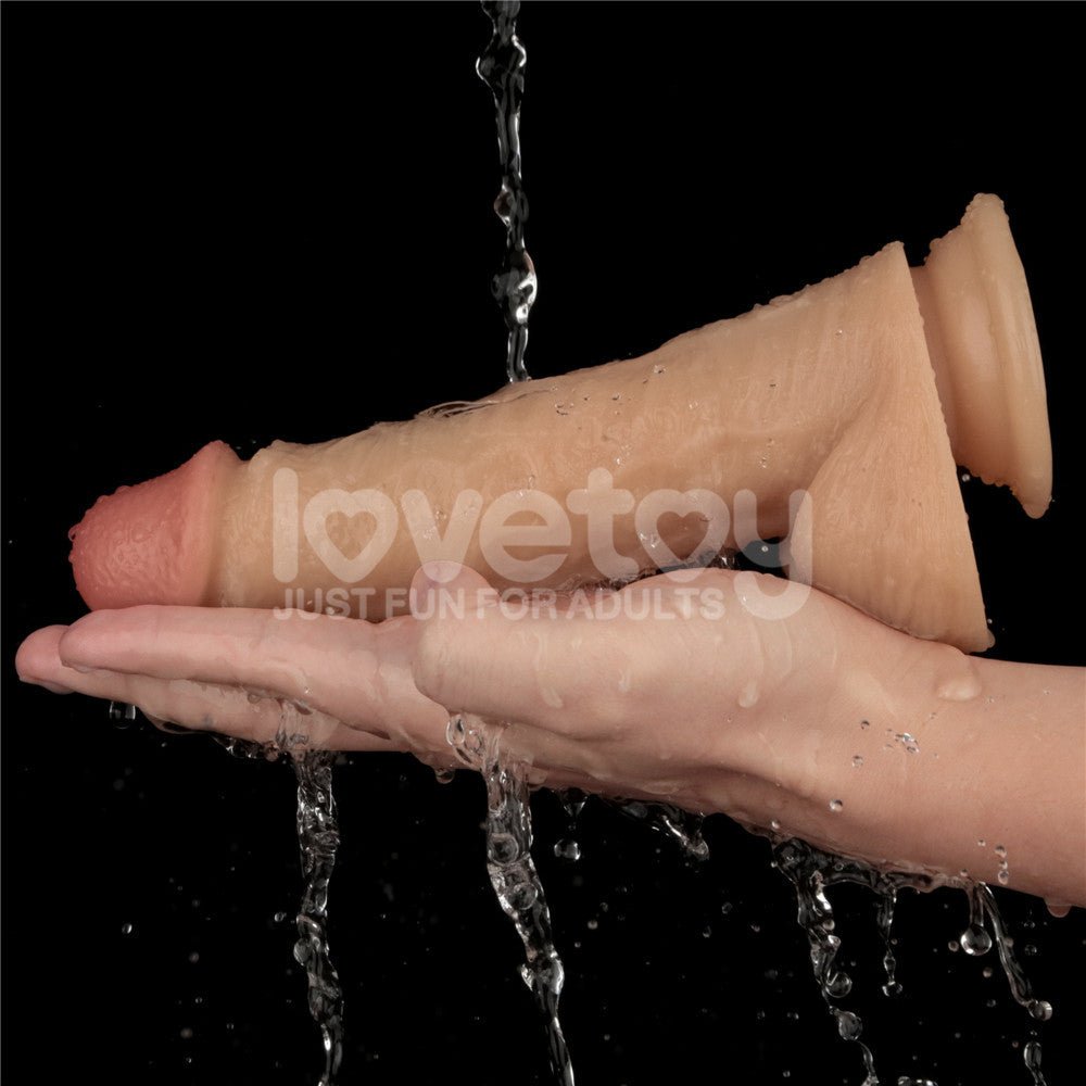 8 Inch Power Basics - Flesh 20 cm USB Rechargeable Vibrating Dong – Sex toys NZ by Naughtyhut. Discreet delivery nationwide.