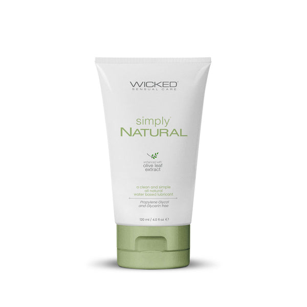 Wicked Simply Natural 120 ml, white tube with green cap standing on its cap, front label