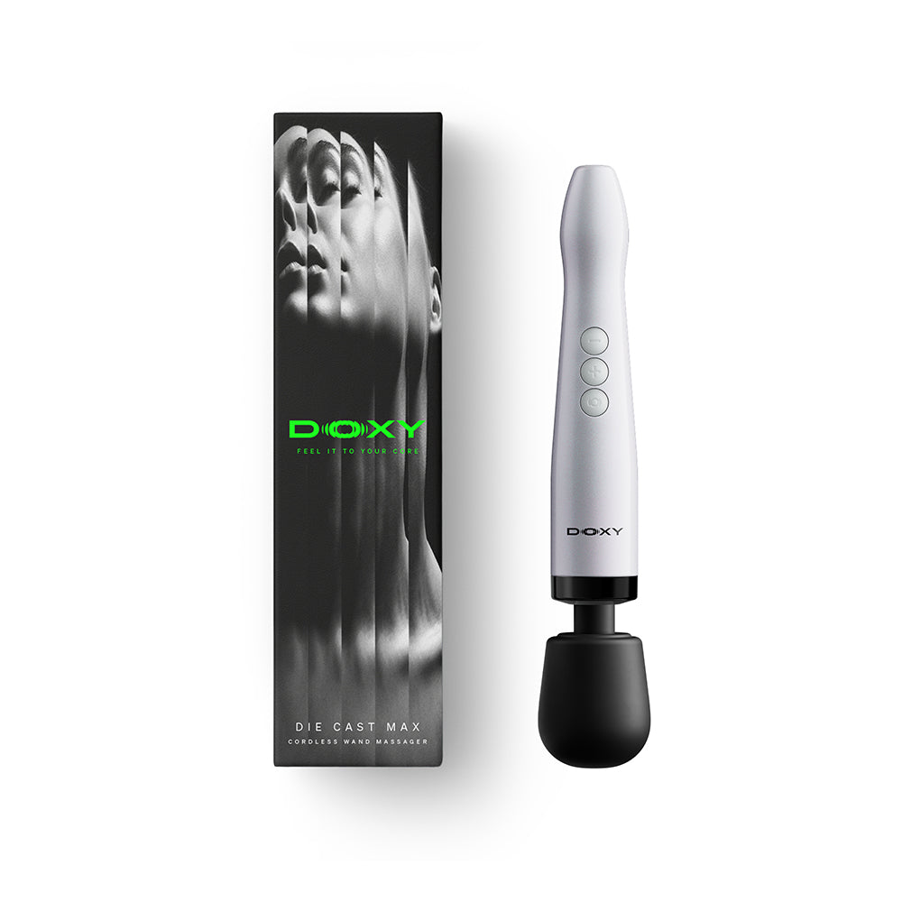 Doxy Die Cast Max cordless wand massager in white
