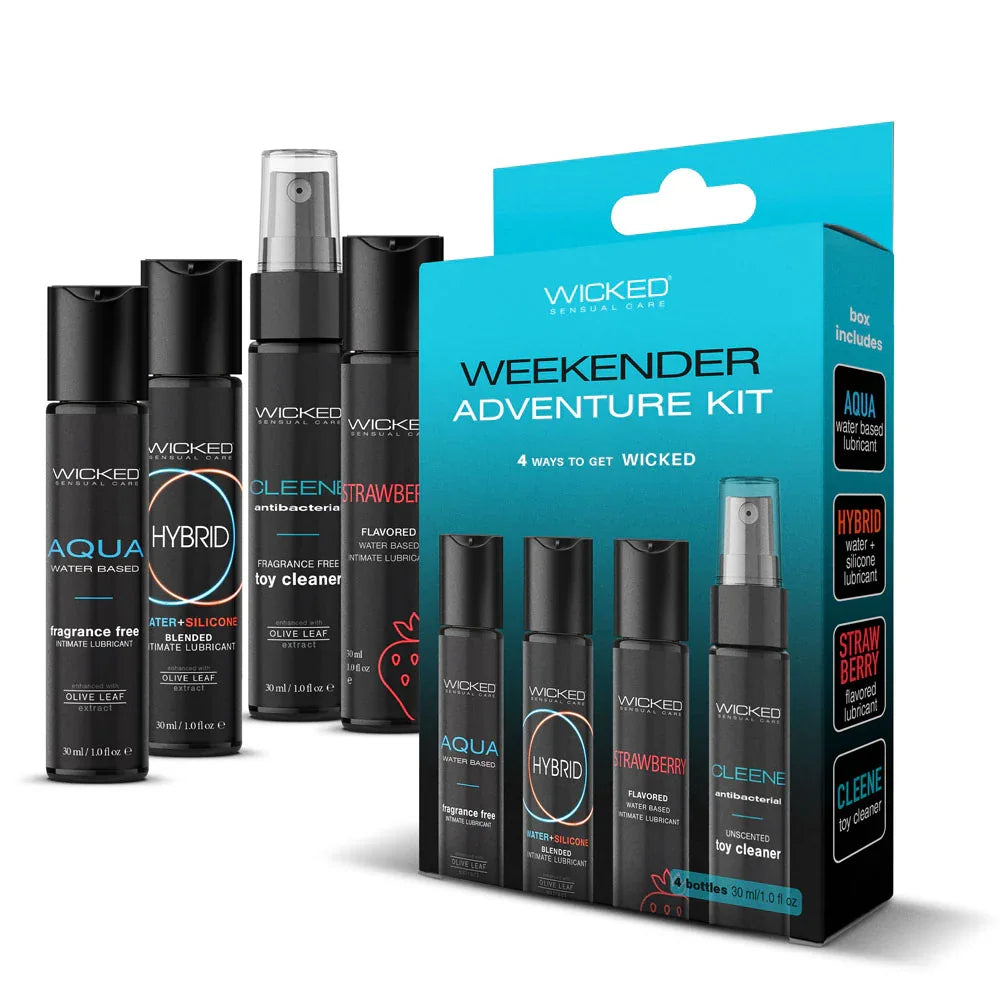 Wicked Weekender Adventure Kit Mixed Lubricants & Cleaner, 4 x 30ml
