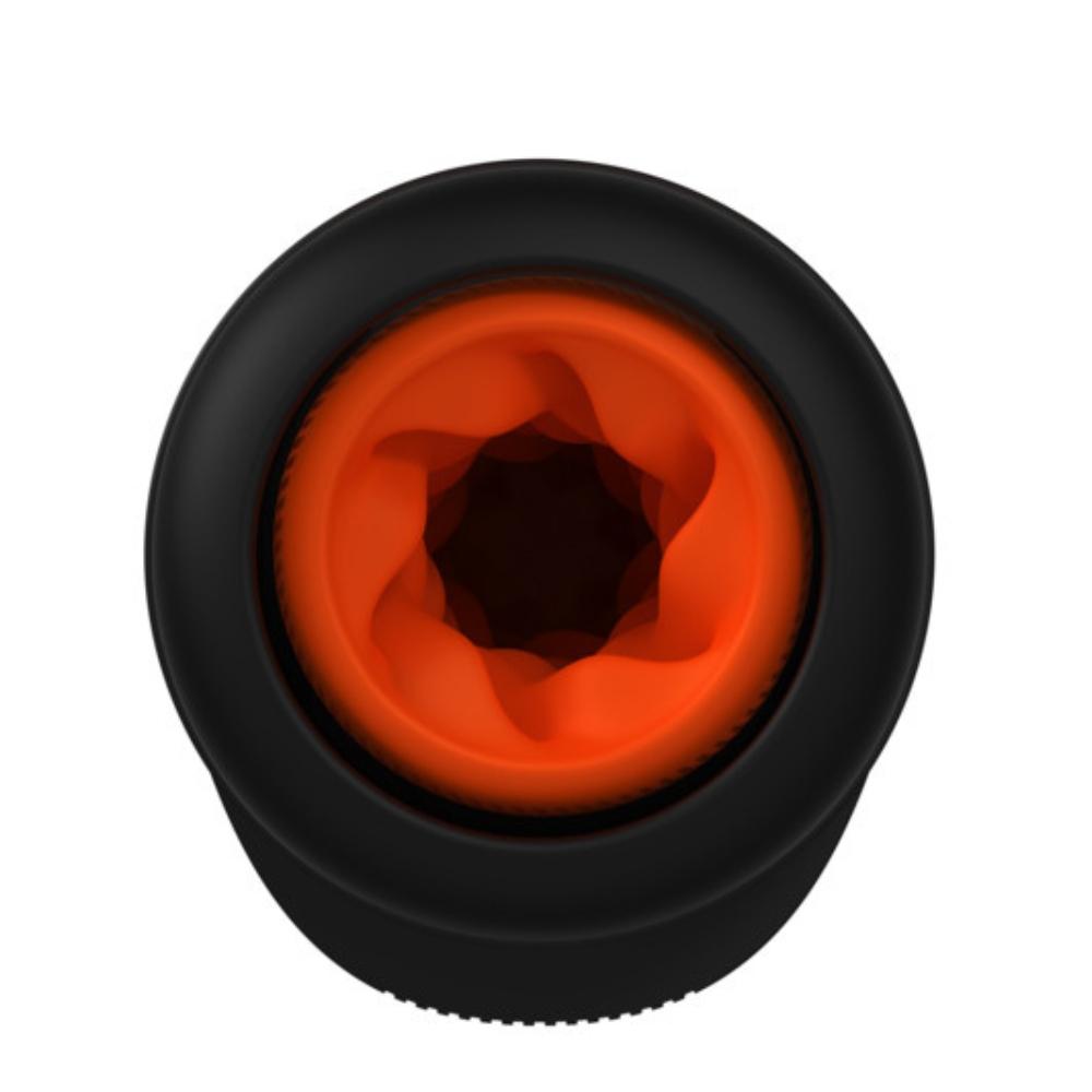 Arcwave Thruster textured orange silicone sleeve opening, top view