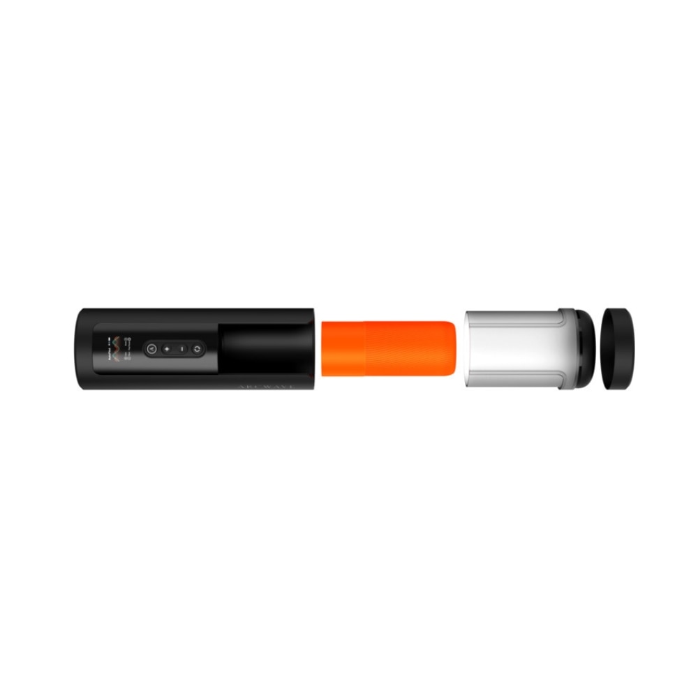 Arcwave Thruster disassembled: body, CleanTech silicone sleeve, clear case and cap