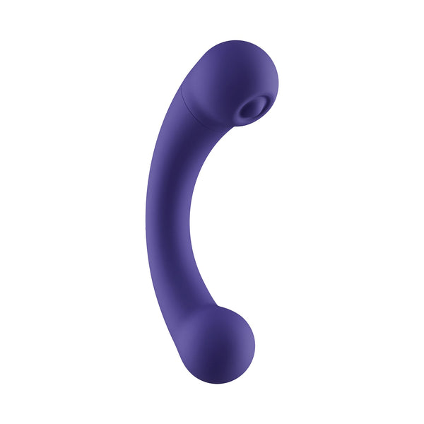 Femme Funn Aluna Mini in dark purple, angled view