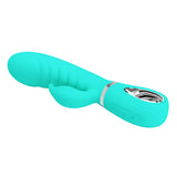 Party Up EDWARD Rabbit Vibe - Teal - Teal 20 cm USB Rechargeable Rabbit Vibrator