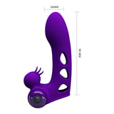 Party Up MIKE Finger Vibe - Purple - Purple Vibrating Finger Vibrator