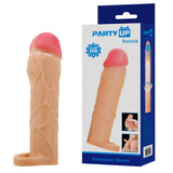 Party Up PATRICK 2 Inch Extender Sleeve - Flesh 2 Inch Penis Extender Sleeve with Ball Strap