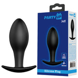 Party Up JEFF Silicone Plug - Black 8.5 cm Butt Plug