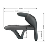 Party Up MARK Vibrating Penis Sleeve - Black USB Rechargeable Vibrating Cock Sleeve