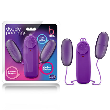 Buy B Yours Double Pop Eggs - Plum Purple Dual Vibrating Eggs at NZ’s Mega Adult Toys Store. Discover premium sex toys with discreet shipping at the best price in NZ