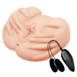 CRAZY BULL Vibrating Spread Torso - Flesh Vibrating Spread Torso Masturbator