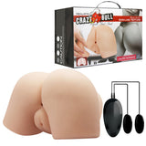 CRAZY BULL Vibrating Doggy Torso - Flesh Vibrating Doggy Style Torso Masturbator