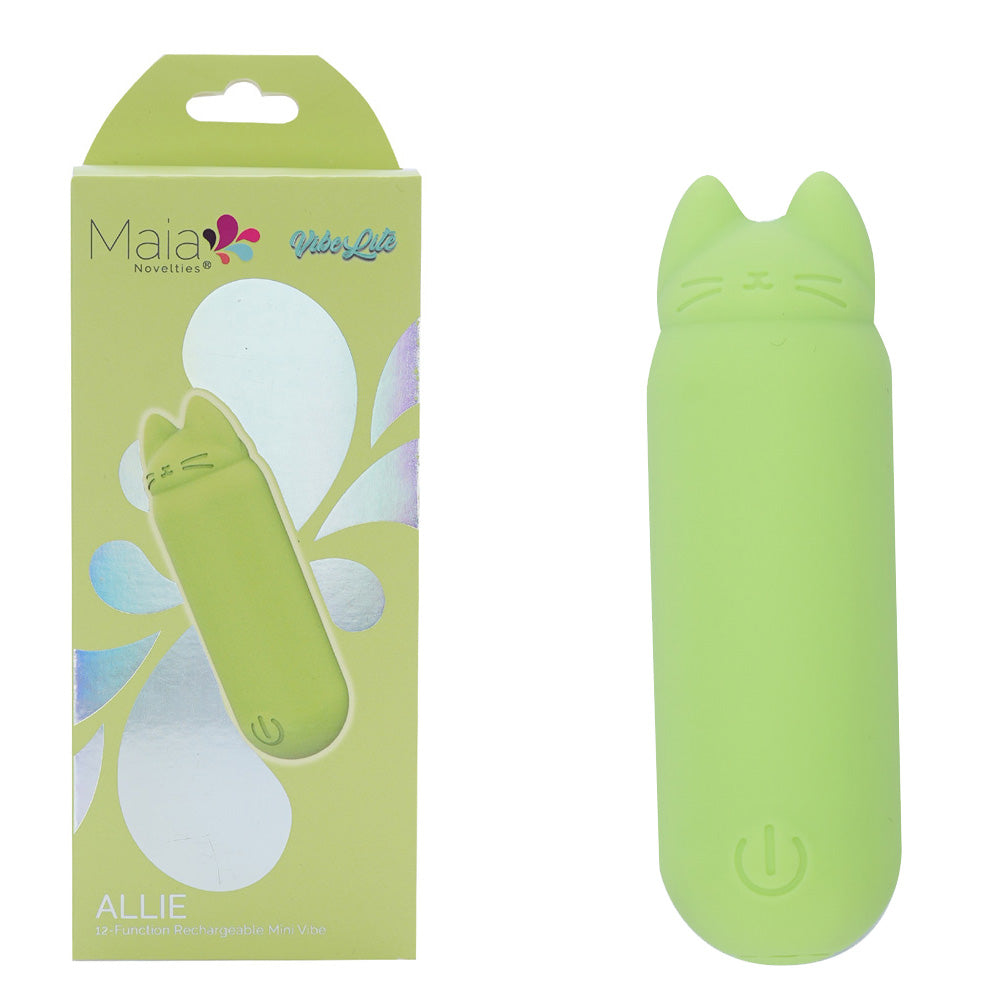 Maia Toys Maia ALLIE - Green 7.6 cm USB Rechargeable Vibrating Bullet