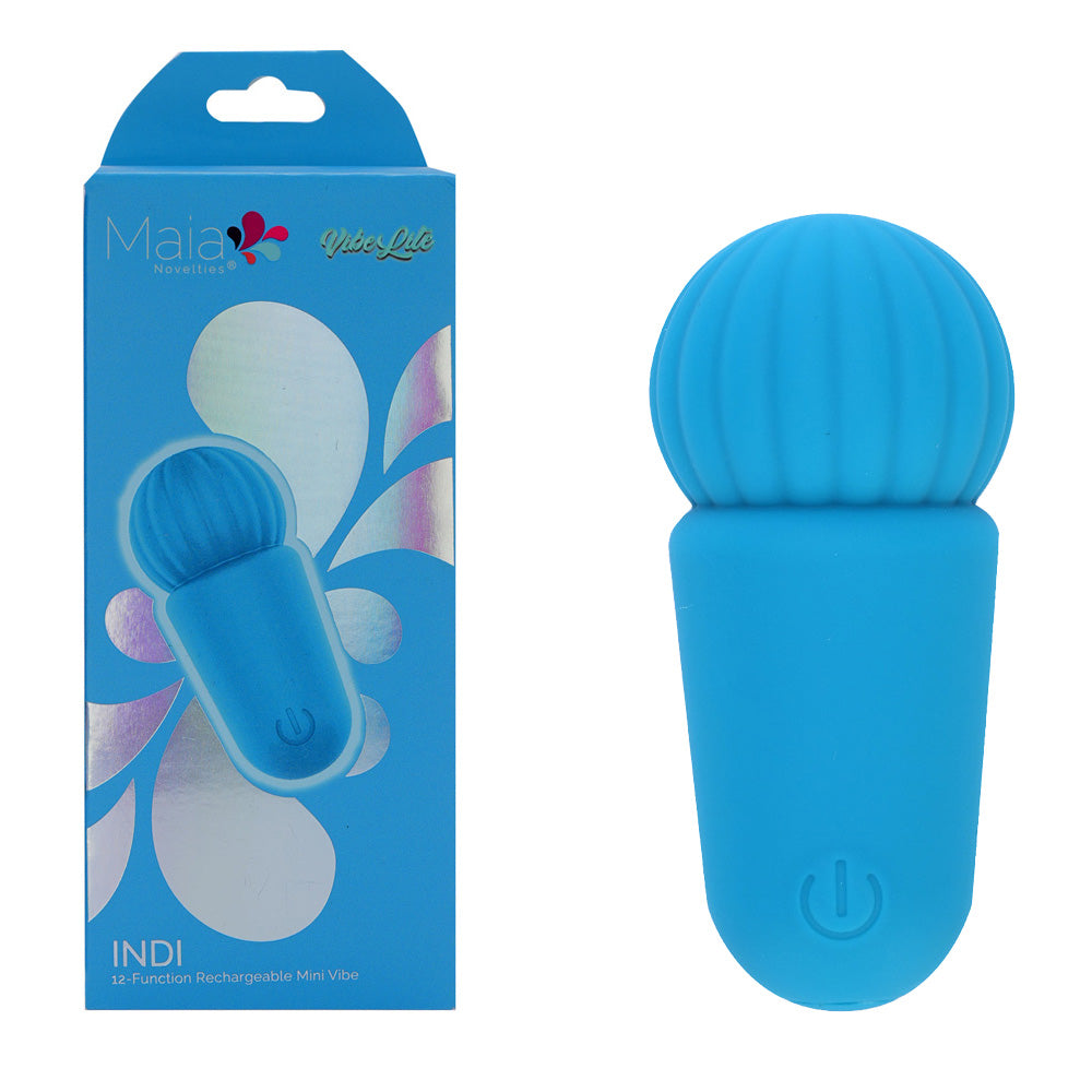 Maia Toys Maia INDI - Blue 7.6 cm USB Rechargeable Mini Vibrating Wand
