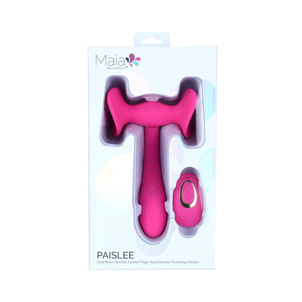 Maia PAISLEE - Pink 16.5 cm USB Rechargeable Thigh Hold Vibrator with Wireless Remote