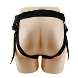 Party Up NELSON Vibrating Strap-On - Brown 17.5 cm Vibrating Hollow Strap-On