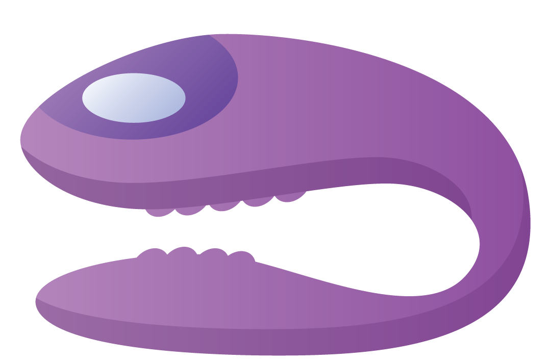Purple tool with a circular component on a white background