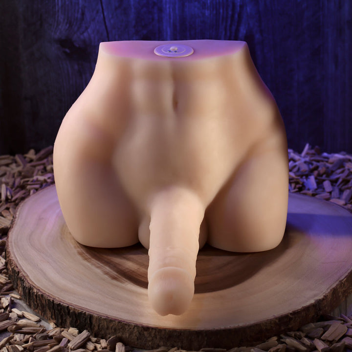 Evolved EASY RIDER LIGHT - Flesh USB Rechargeable Male Torso with Vibrating 17.8 cm Penis