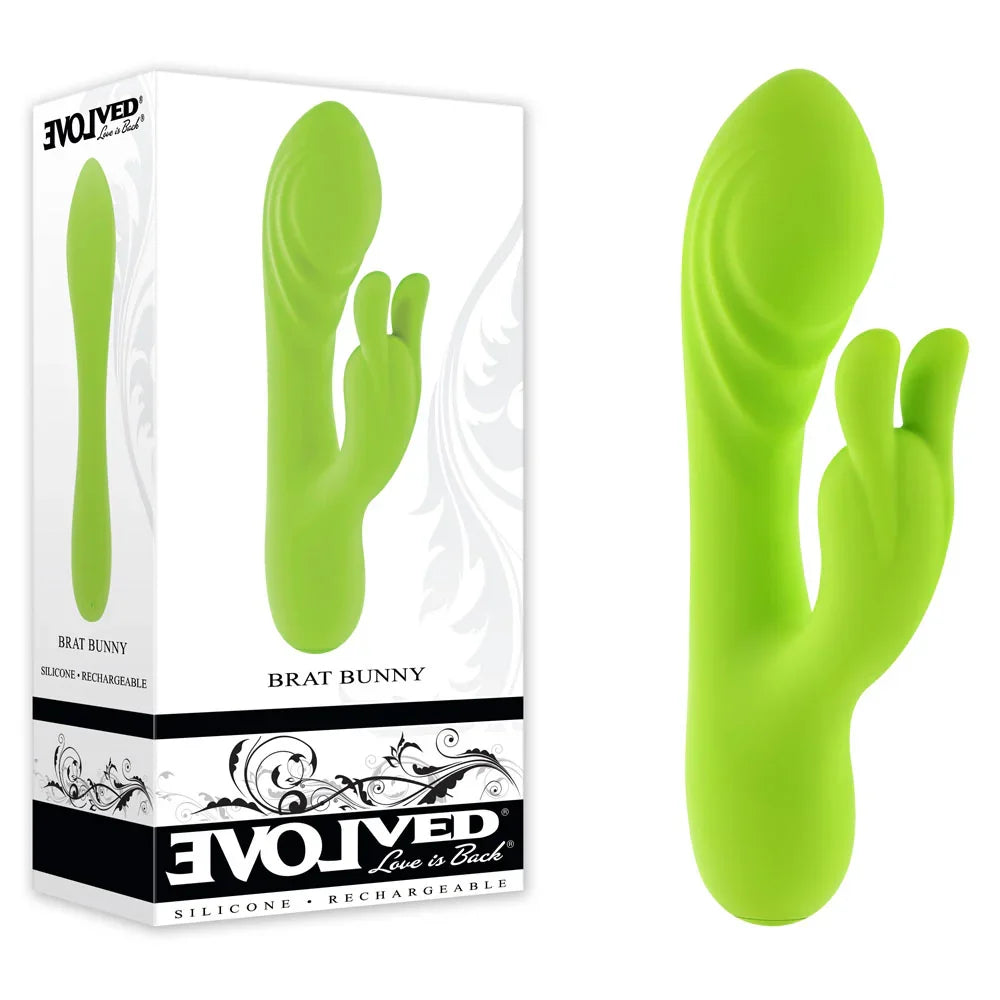 Evolved Brat Bunny Rabbit Vibrator, Green