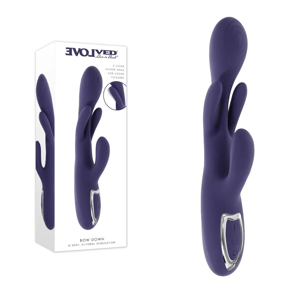 Evolved Bow Down Rabbit Vibrator, Purple