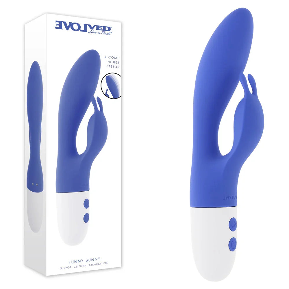 Evolved Funny Bunny Rabbit Vibrator, Blue