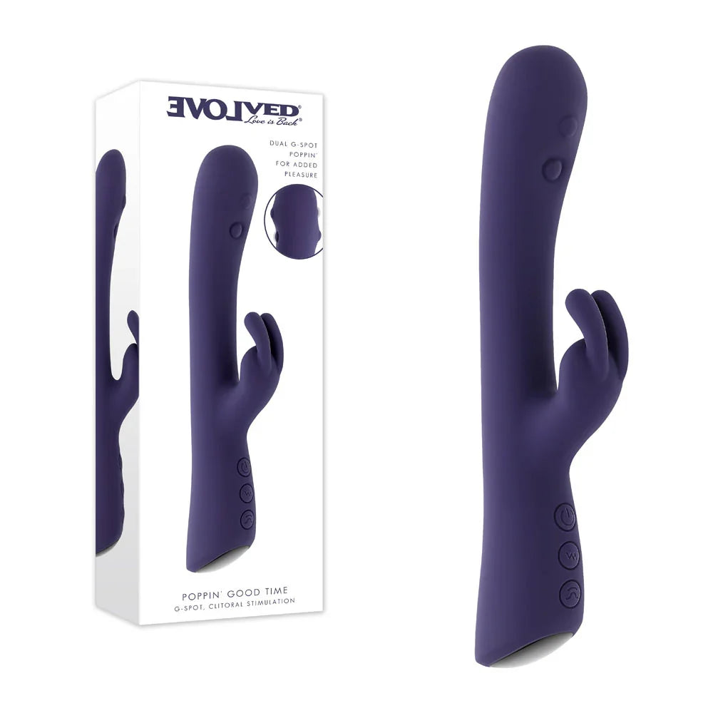 Evolved Poppin Good Time Rabbit Vibrator, Purple