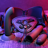 Evolved HEAVENLY HARNESS - Black USB Rechargeable Strap-On Kit