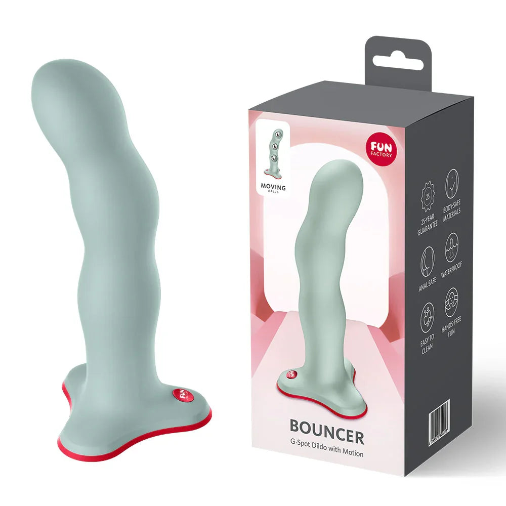 Fun Factory Bouncer Weighted Dildo - Light Green