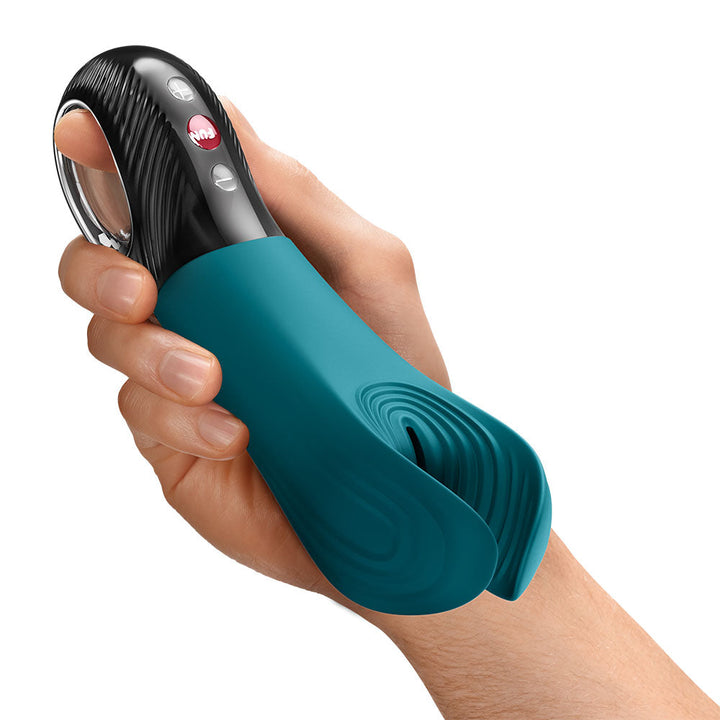 Fun Factory Manta Vibrating Stroker - Bottle Green, view 2