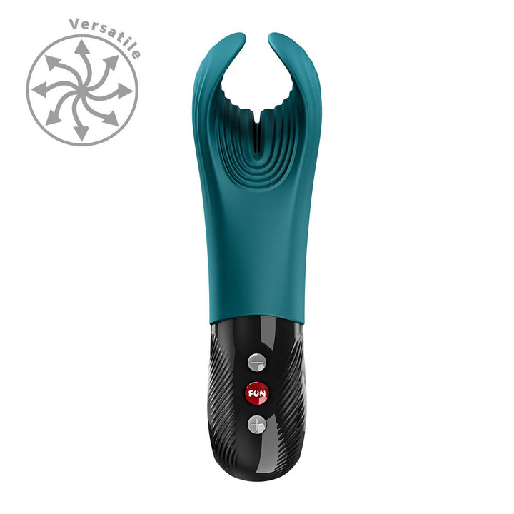Fun Factory Manta Vibrating Stroker - Bottle Green, view 3